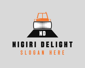 Construction Road Roller logo design