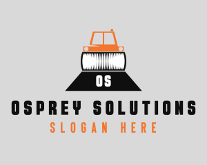 Construction Road Roller logo design