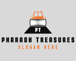 Construction Road Roller logo design