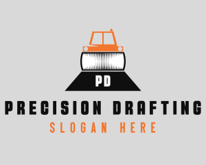 Construction Road Roller logo design