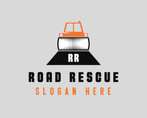 Construction Road Roller logo design