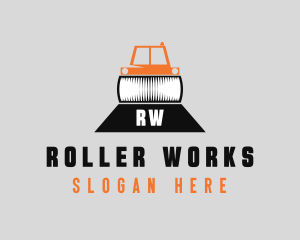 Construction Road Roller logo design