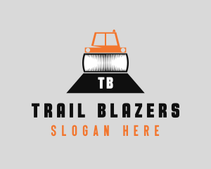 Construction Road Roller logo design