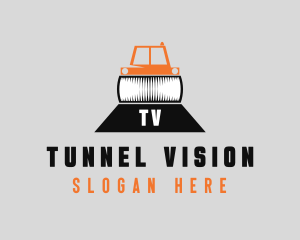 Construction Road Roller logo design