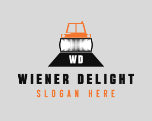 Construction Road Roller logo design