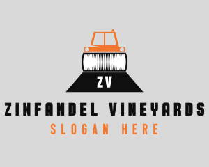 Construction Road Roller logo design