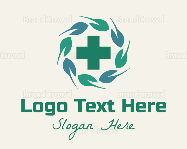 Green Cross Wreath Logo