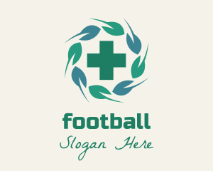 Drugstore - Green Cross Wreath logo design