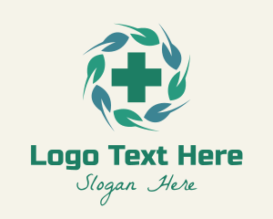 Cross - Green Cross Wreath logo design