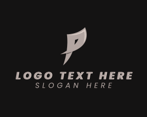 Freight Delivery Logistics Letter P Logo