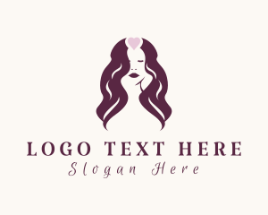 Lady - Heart Beauty Shampoo logo design