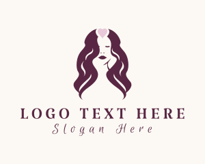 Purple - Heart Beauty Shampoo logo design