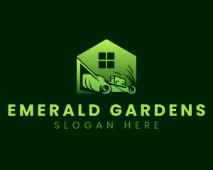 Home Grass Mower logo design