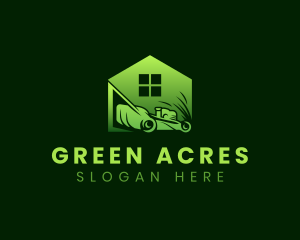 Home Grass Mower logo design