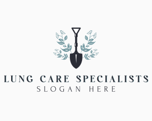 Floral Gardening Shovel logo design