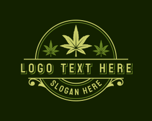 Cannabis Shop - Cannabis Leaf Marijuana logo design