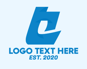 Letter T - Blue Letter T logo design