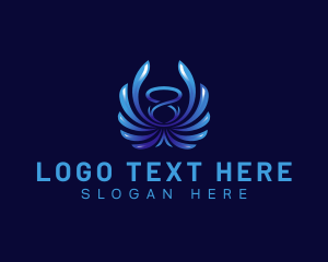 Heaven - Halo Professional Wings logo design