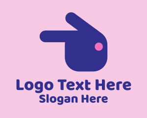 Starup - Pointing Rabbit Head logo design
