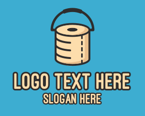 Roll - Toilet Paper Bucket logo design