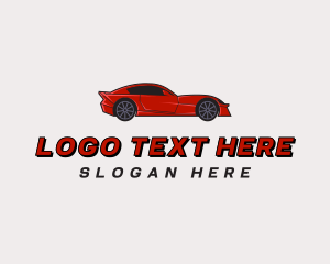 Drag Race - Red Sports Car logo design
