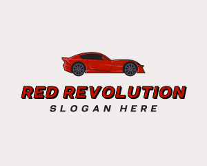 Red Sports Car logo design