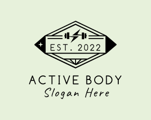 Physical - Fitness Barbell Gym logo design