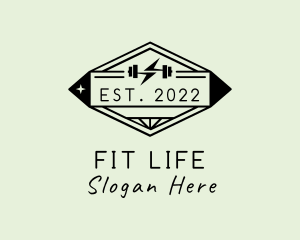 Fitness - Fitness Barbell Gym logo design