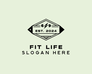 Fitness Barbell Gym logo design