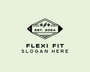 Fitness Barbell Gym logo design