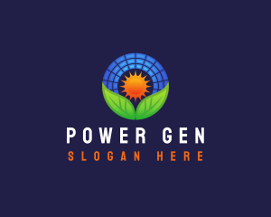Generator - Solar Panel Electricity logo design
