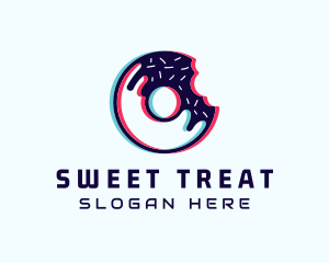 Donut - Donut Cyber Glitch logo design