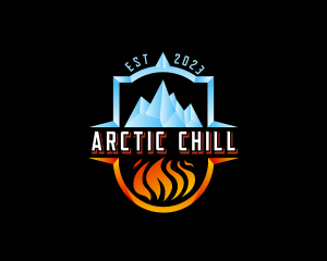 Cooling Ice Fire logo design