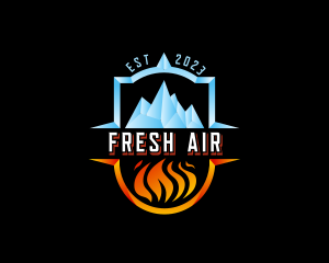 Cooling Ice Fire logo design