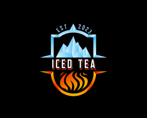 Cooling Ice Fire logo design