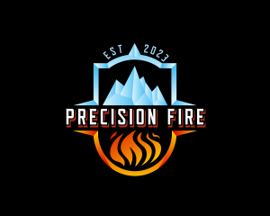 Cooling Ice Fire logo design