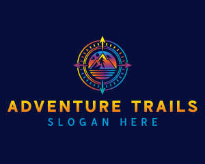 Mountain Travel Compass logo design