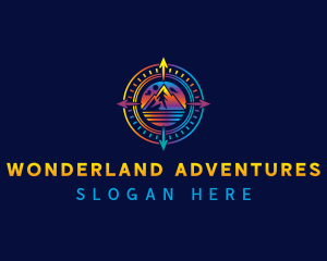 Mountain Travel Compass logo design