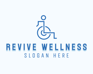 Rehabilitation - Disability Paralympic Wheelchair logo design