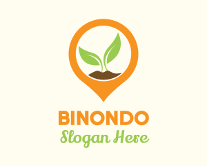 Agricultural - Plant Location Pin logo design