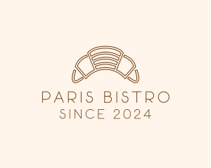 Brown Croissant Bakery logo design