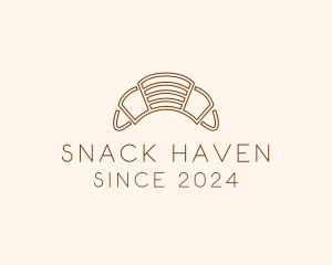 Brown Croissant Bakery logo design