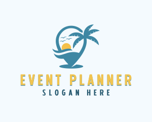 Destination - Tropical Vacation Destination logo design