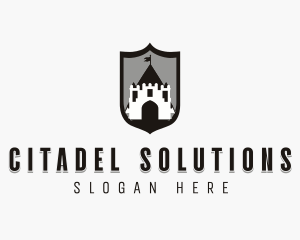 Citadel - Castle Medieval Shield logo design