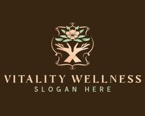 Flower Hands Wellness logo design