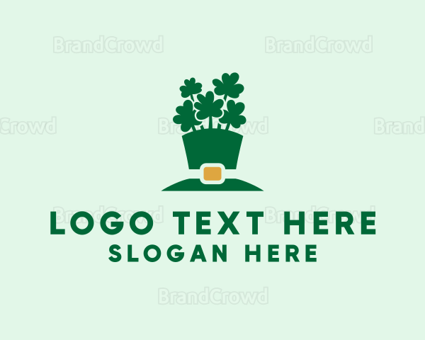 Leprechaun Clover Hat Logo