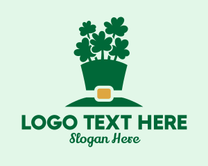 Ireland - Leprechaun Clover Hat logo design