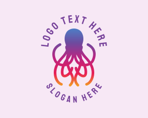 Sea Creature - Octopus Tentacle Sea Creature logo design