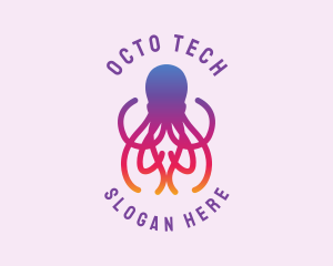 Octopus Tentacle Sea Creature logo design