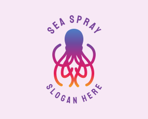 Octopus Tentacle Sea Creature logo design